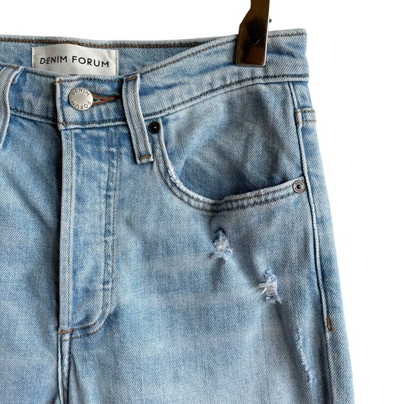 Denim Forum The Yoko High Rise Slim Size 26 Medium Light Wash Jeans - Picture 6 of 14